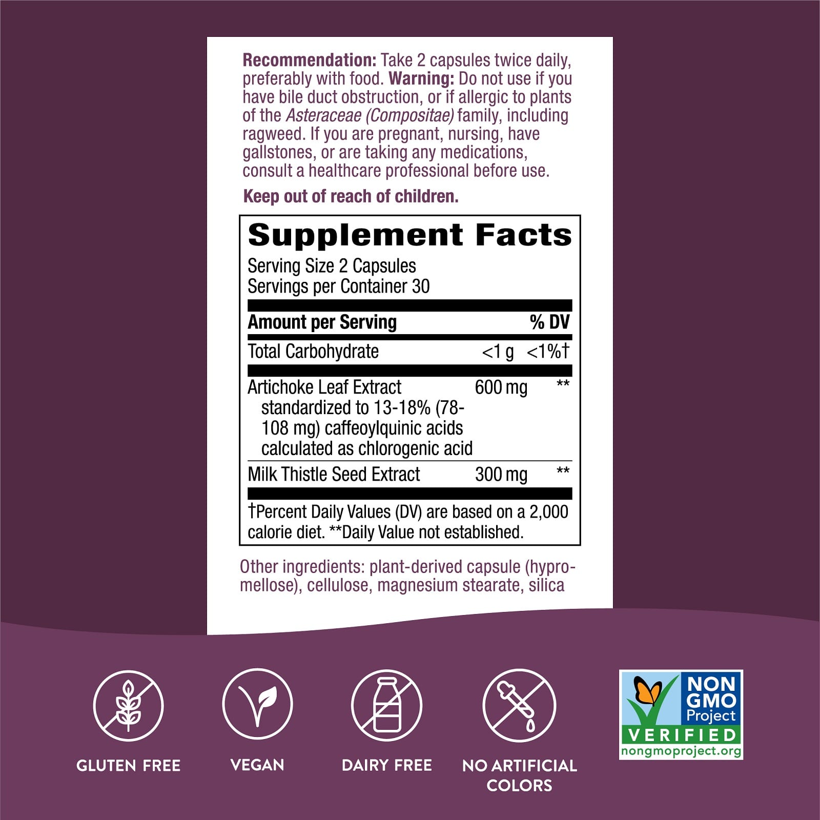 Nature’s Way, Artichoke Standardized Extract, 60 Vegetarian Capsules UPC 033674646007 | Hilife Vitamins