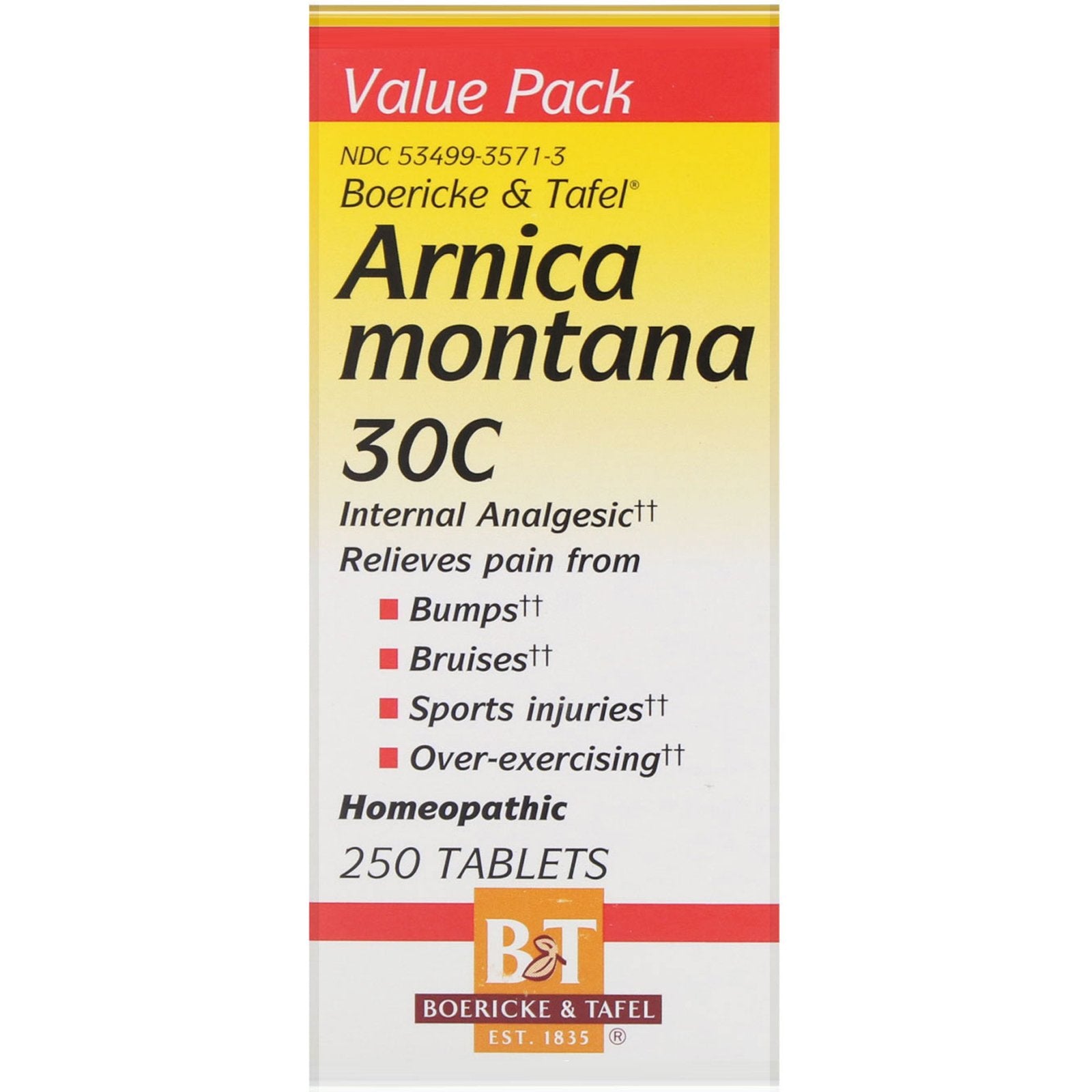 Nature’s Way, Arnica Montana 30C, 250 Tablets UPC 308072035747 | HiLife Vitamins