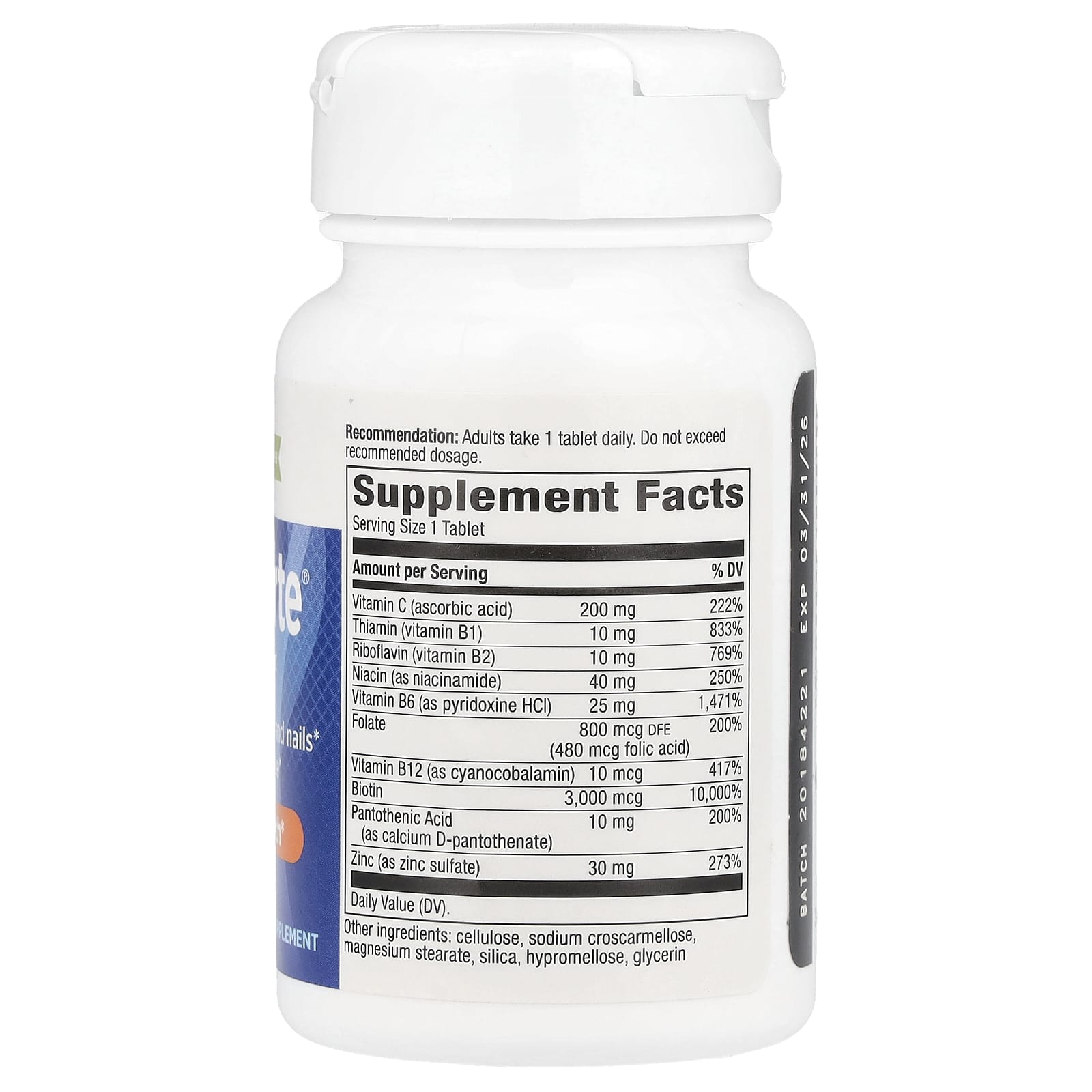 Nature’s Way, Biotin Forte with Zinc, 60 Tablets UPC 354022109815 | Hilife Vitamins