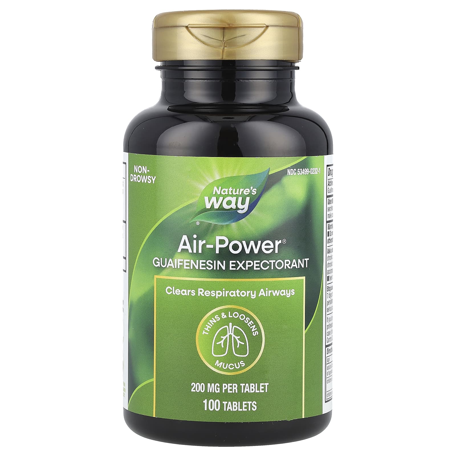 Nature’s Way, Air-Power®, Guaifenesin Expectorant, 100 Tablets UPC 359800023215 | Hilife Vitamins