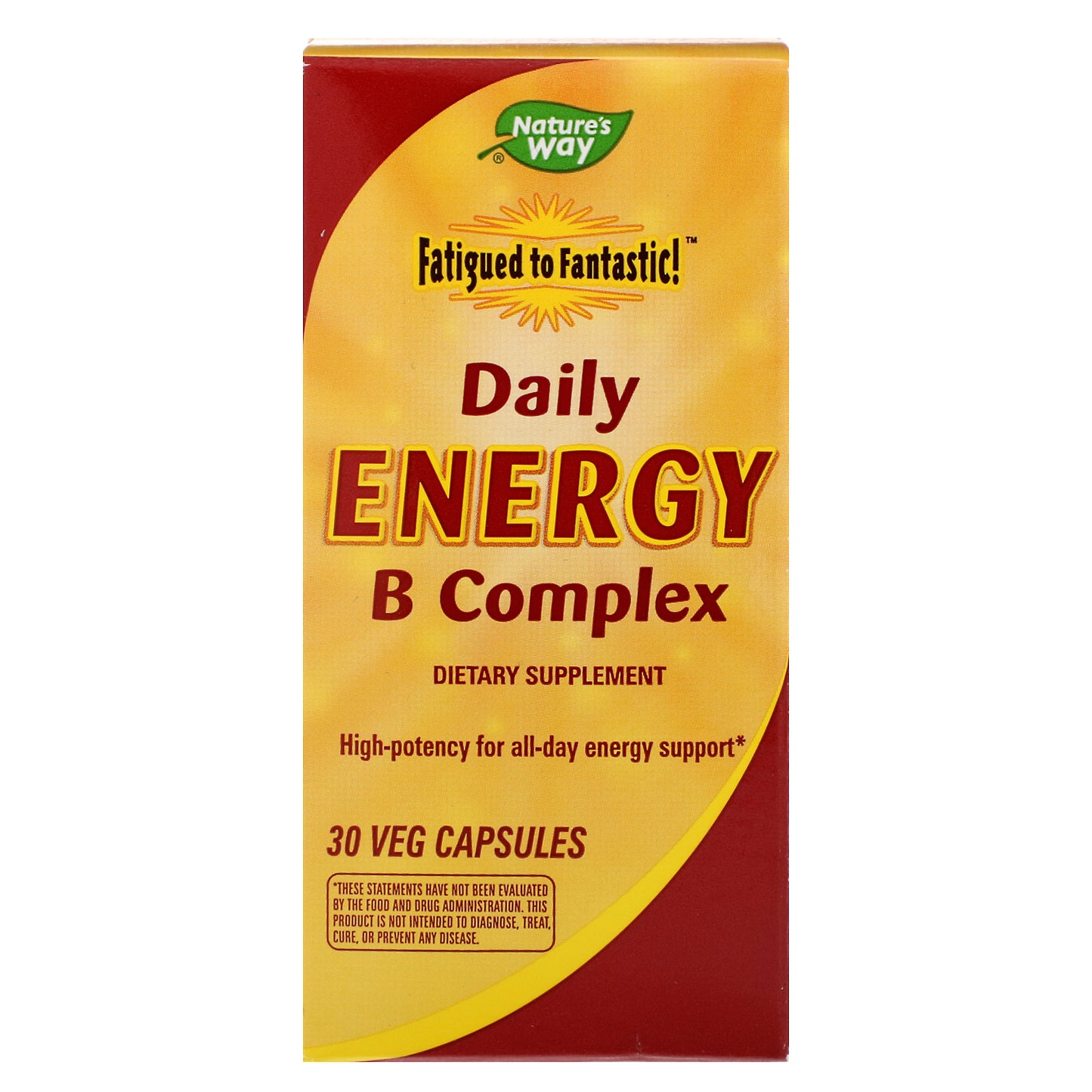 Nature’s Way, F2F Daily Energy B Complex, 30 Vegetarian Capsules UPC 763948032433 | HiLife Vitamins