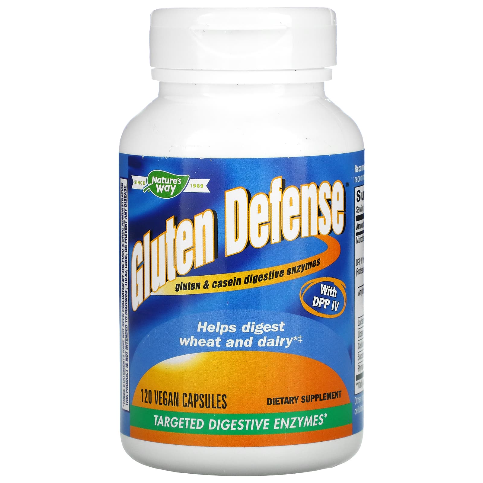 Nature’s Way, Gluten Defense Veg, 120 Vegetarian Capsules UPC 763948039524 | Hilife Vitamins