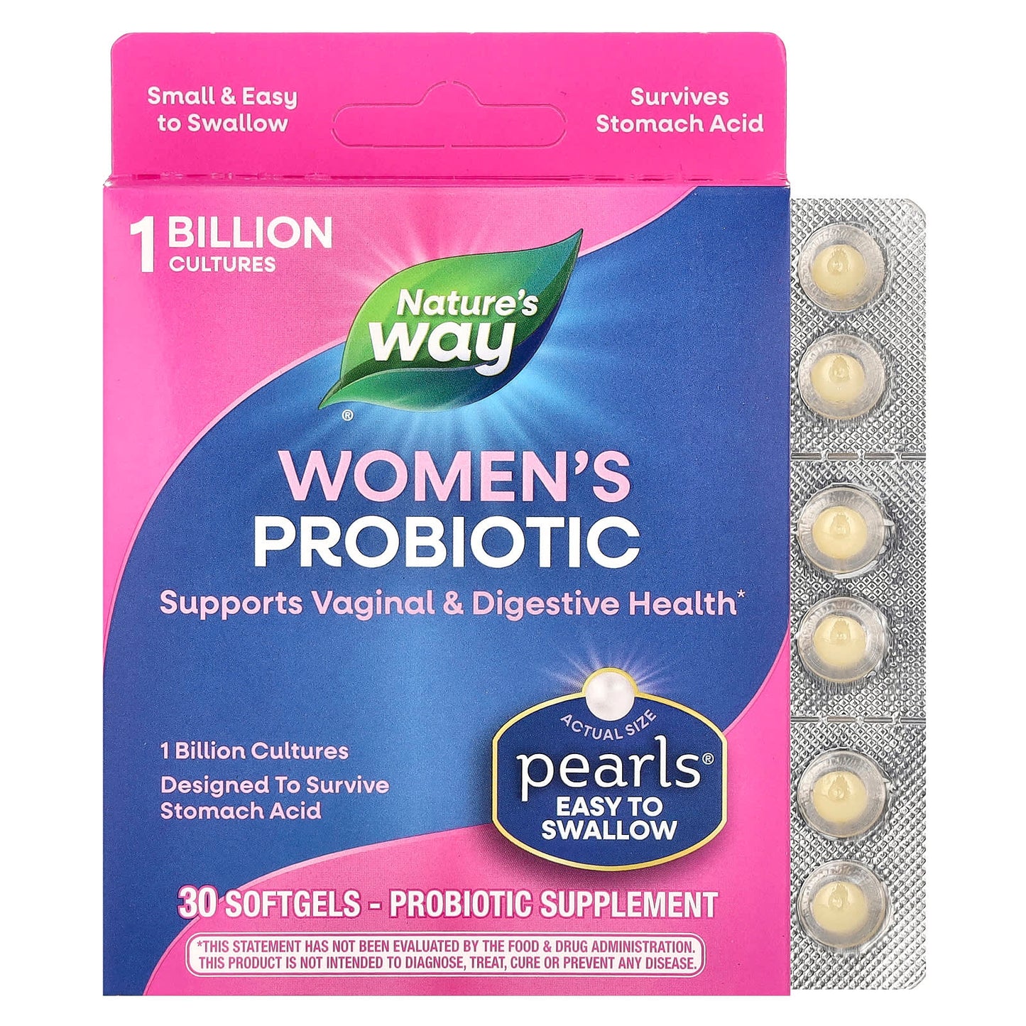 Nature’s Way, Acidophilus Pearls Y.B., 30 Softgels UPC 763948042135 | Hilife Vitamins