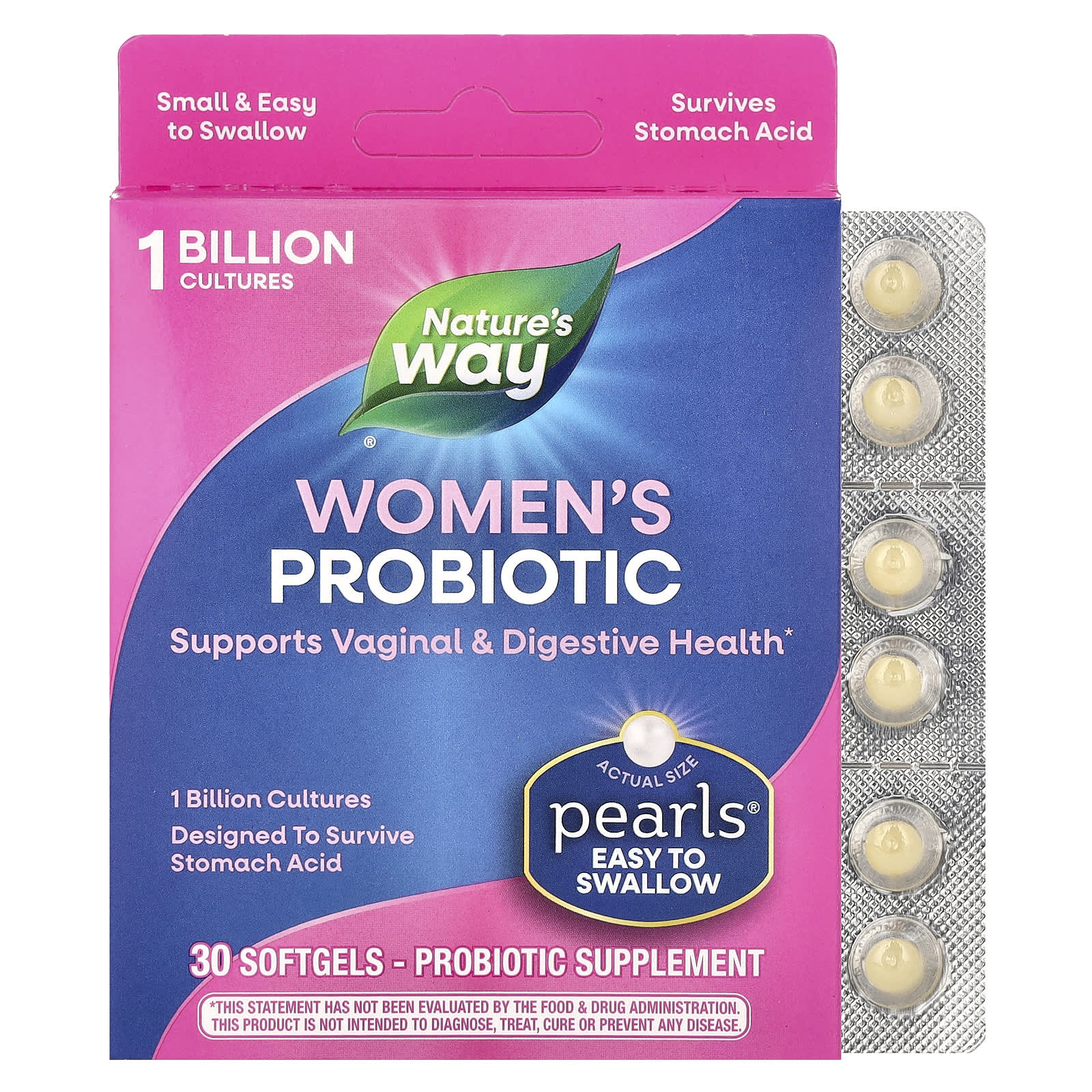 Nature’s Way, Acidophilus Pearls Y.B., 30 Softgels UPC 763948042135 | Hilife Vitamins