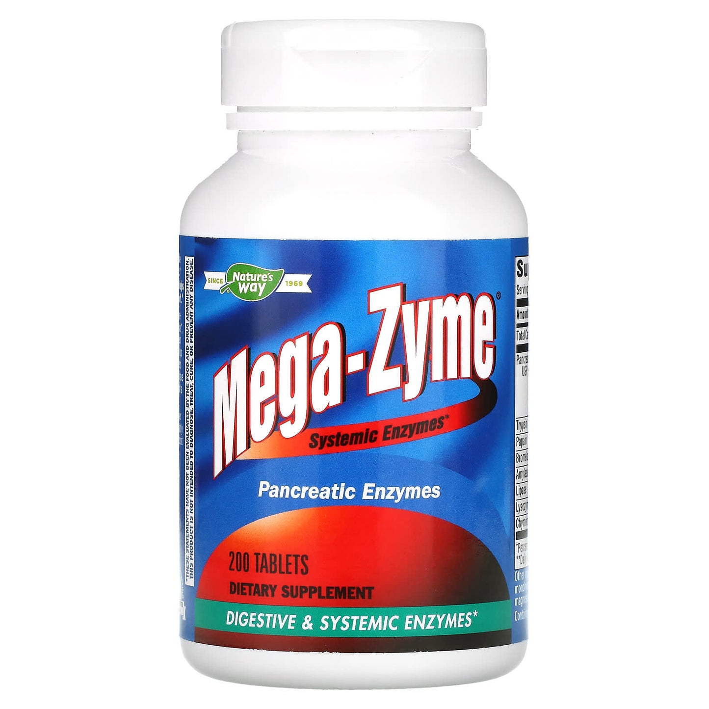 Nature’s Way, Mega-Zyme, 200 Tablets - 763948042500 | Hilife Vitamins