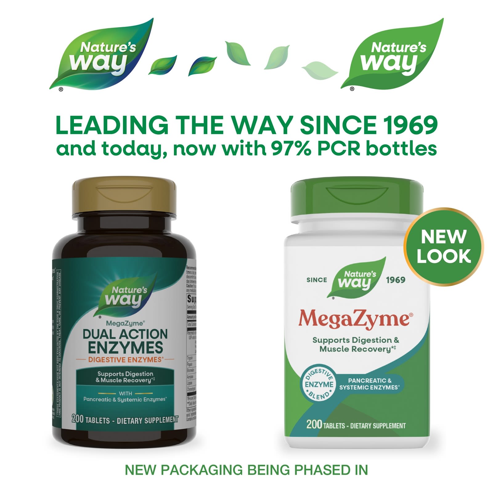 Nature’s Way, MegaZyme®, Dual Action Enzymes, 200 Tablets UPC 763948042500 | Hilife Vitamins