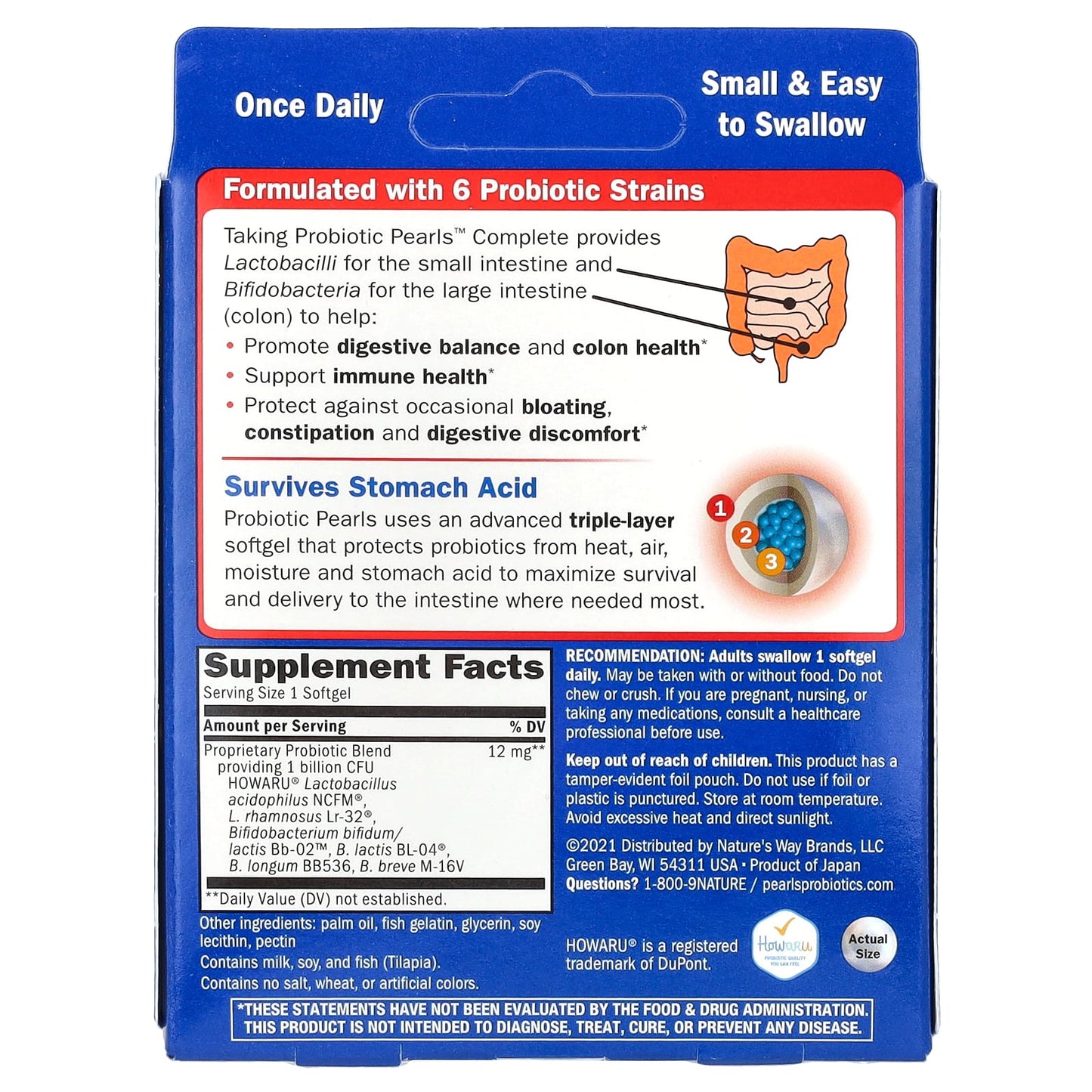 Nature’s Way, Acidophilus Pearls Intensive Care Pearls, 90 Softgels UPC 763948043699 | Hilife Vitamins