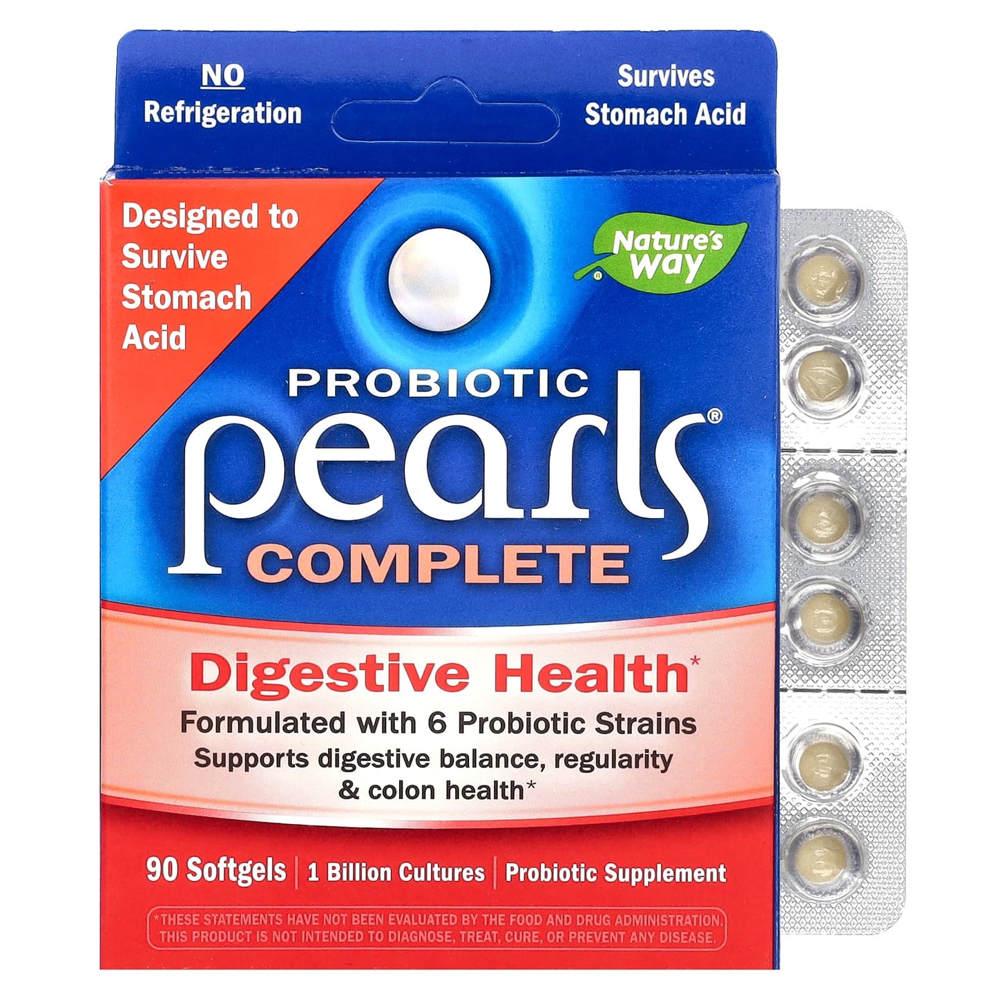 Nature’s Way, Acidophilus Pearls Intensive Care Pearls, 90 Softgels UPC 763948043699 | Hilife Vitamins
