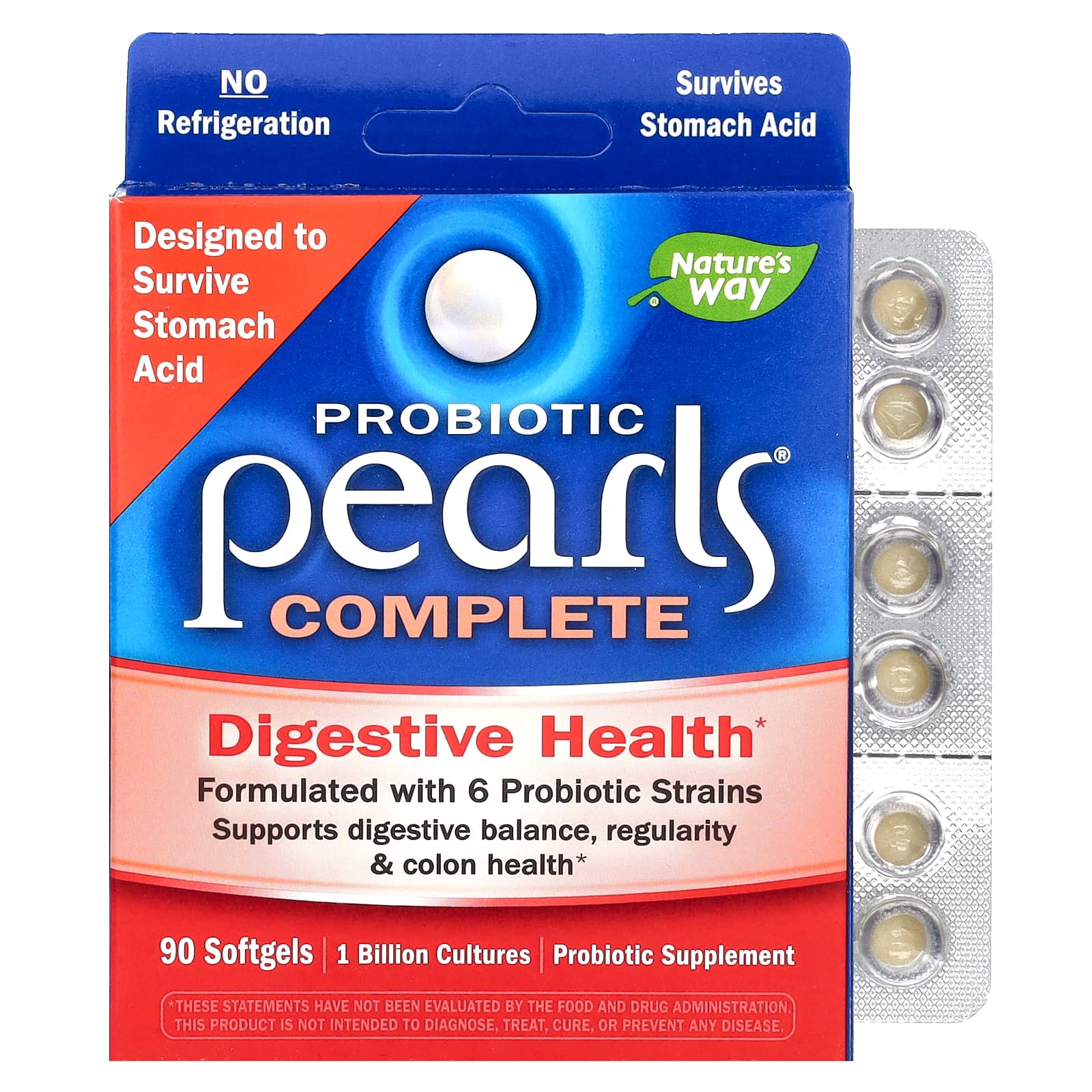 Nature’s Way, Acidophilus Pearls Intensive Care Pearls, 90 Softgels UPC 763948043699 | Hilife Vitamins