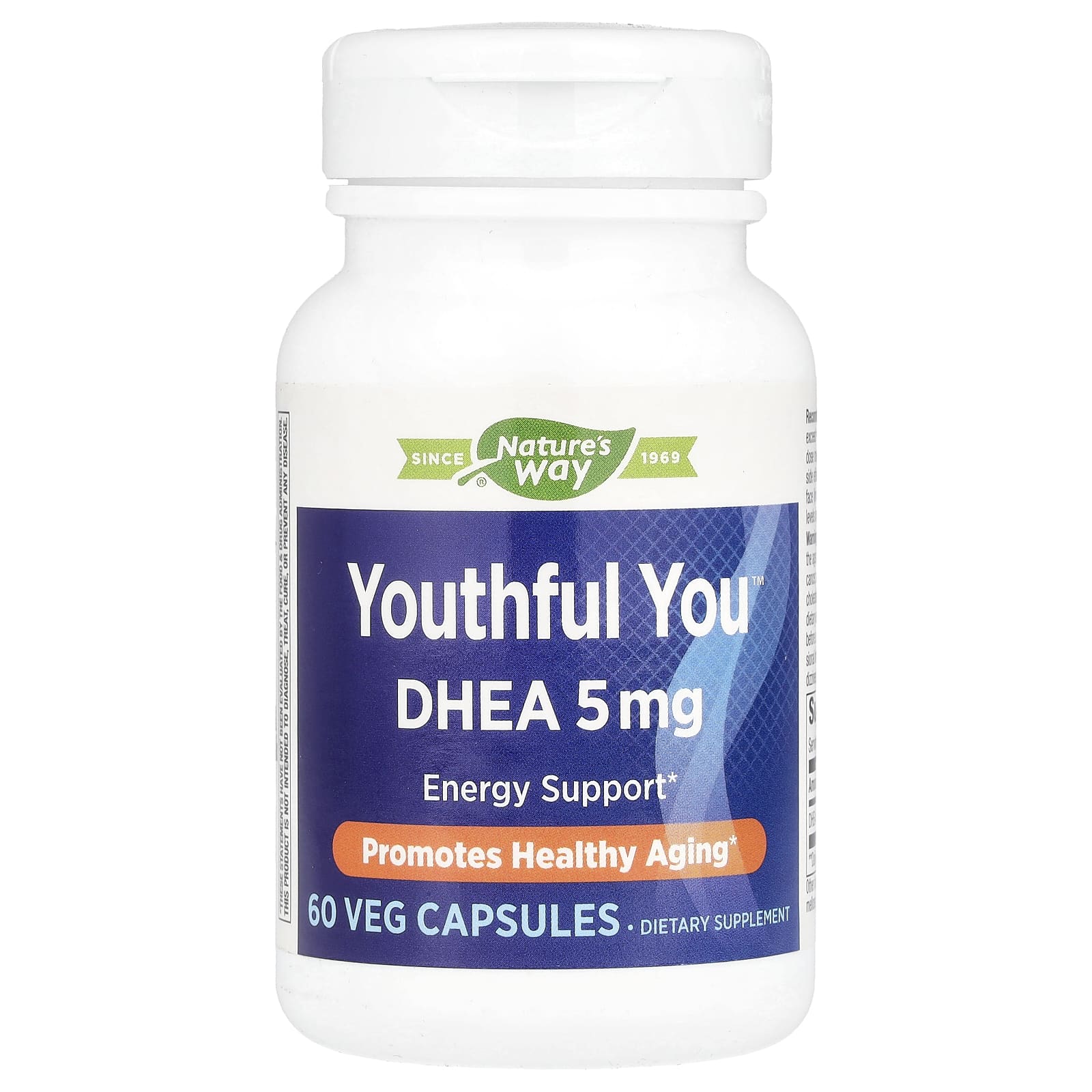 Nature’s Way, Youthful You Dhea-5 mg, 60 Veg Capsules UPC 763948050062 | Hilife Vitamins