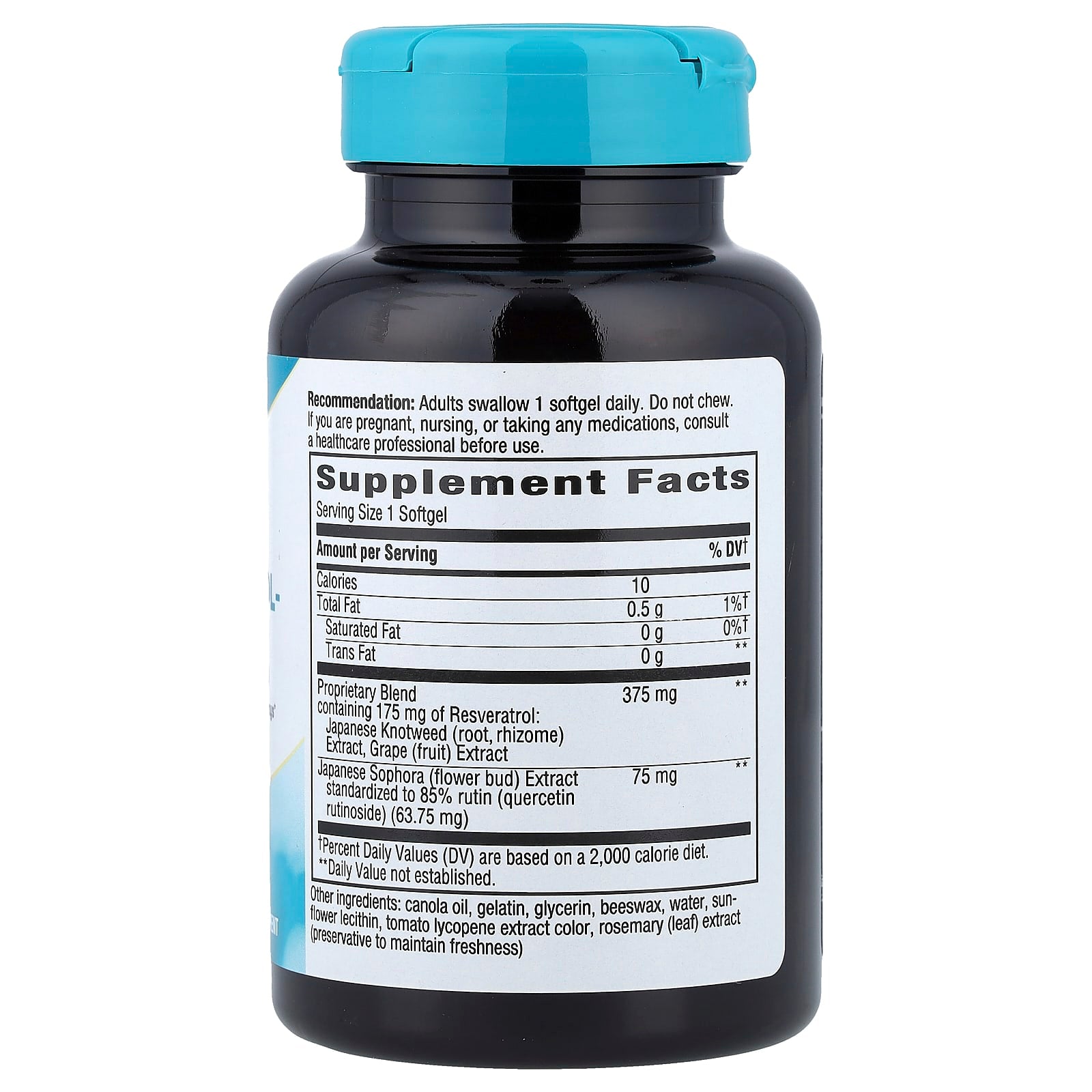 Nature’s Way, Resveratrol-forte High Potency, 60 Softgels UPC 763948058365 | Hilife Vitamins