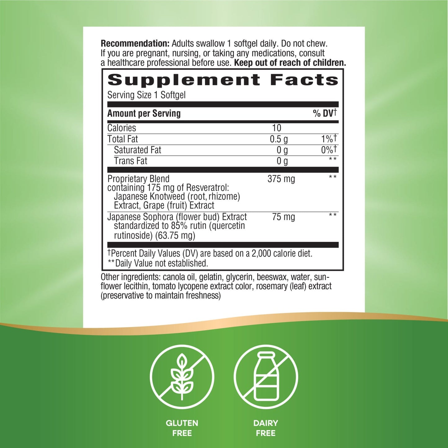 Nature’s Way, Resveratrol-forte High Potency, 60 Softgels UPC 763948058365 | Hilife Vitamins