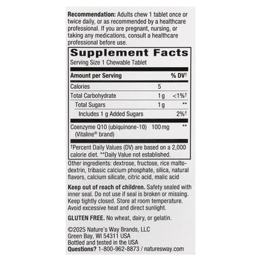 Nature’s Way, Smart Q10™ CoQ10, Tropical Fruit, 100 mg, 30 Chewable Tablets UPC 763948061136 | Hilife Vitamins