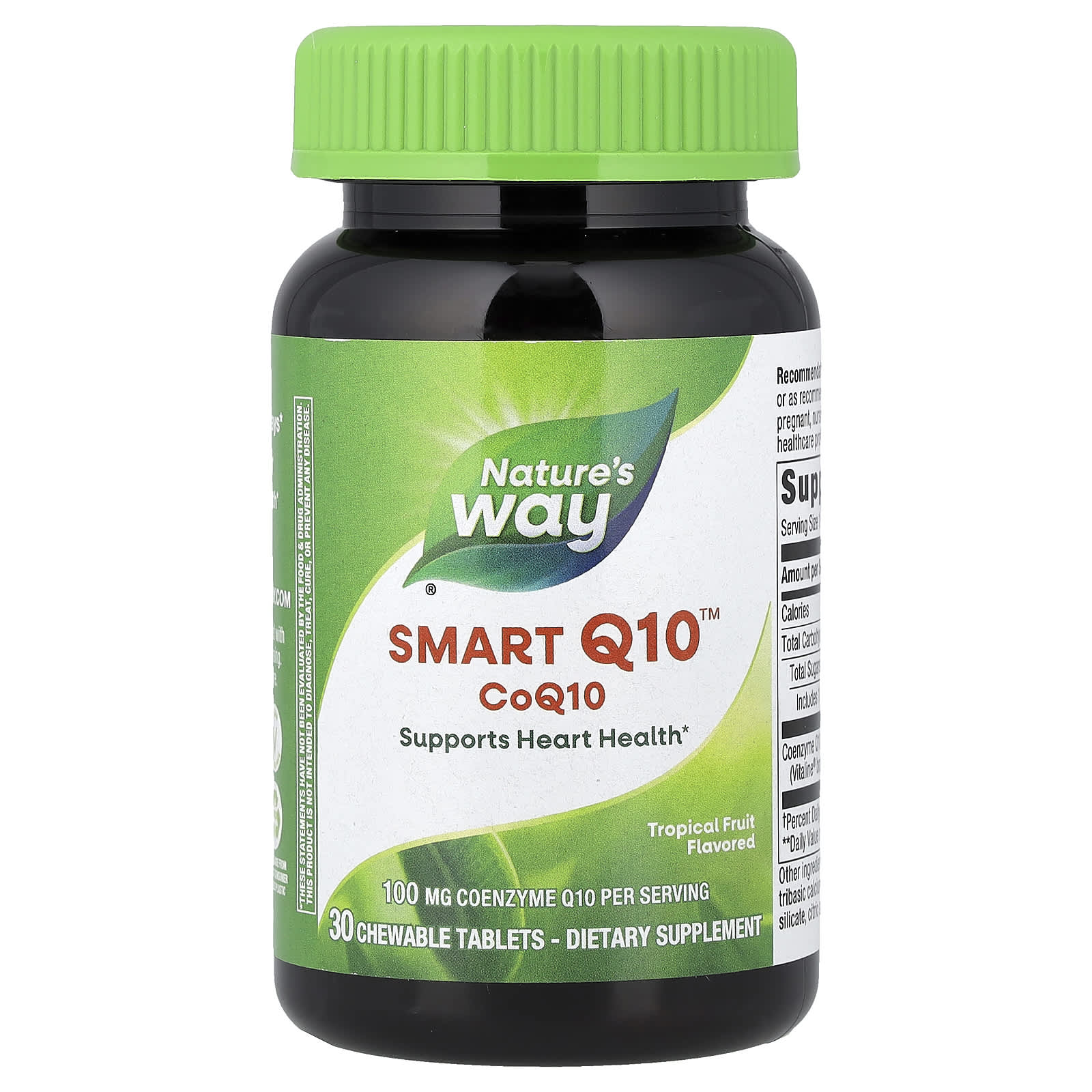 Nature’s Way, Smart Q10™ CoQ10, Tropical Fruit, 100 mg, 30 Chewable Tablets UPC 763948061136 | Hilife Vitamins