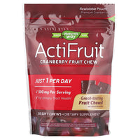 Nature’s Way, Actifruit Cran Max, 20 Soft Chews UPC 763948078424 | Hilife Vitamins