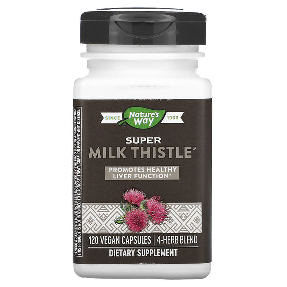Nature’s Way, Super Milk Thistle, 120 Vegetarian Capsules - 763948081028 | Hilife Vitamins