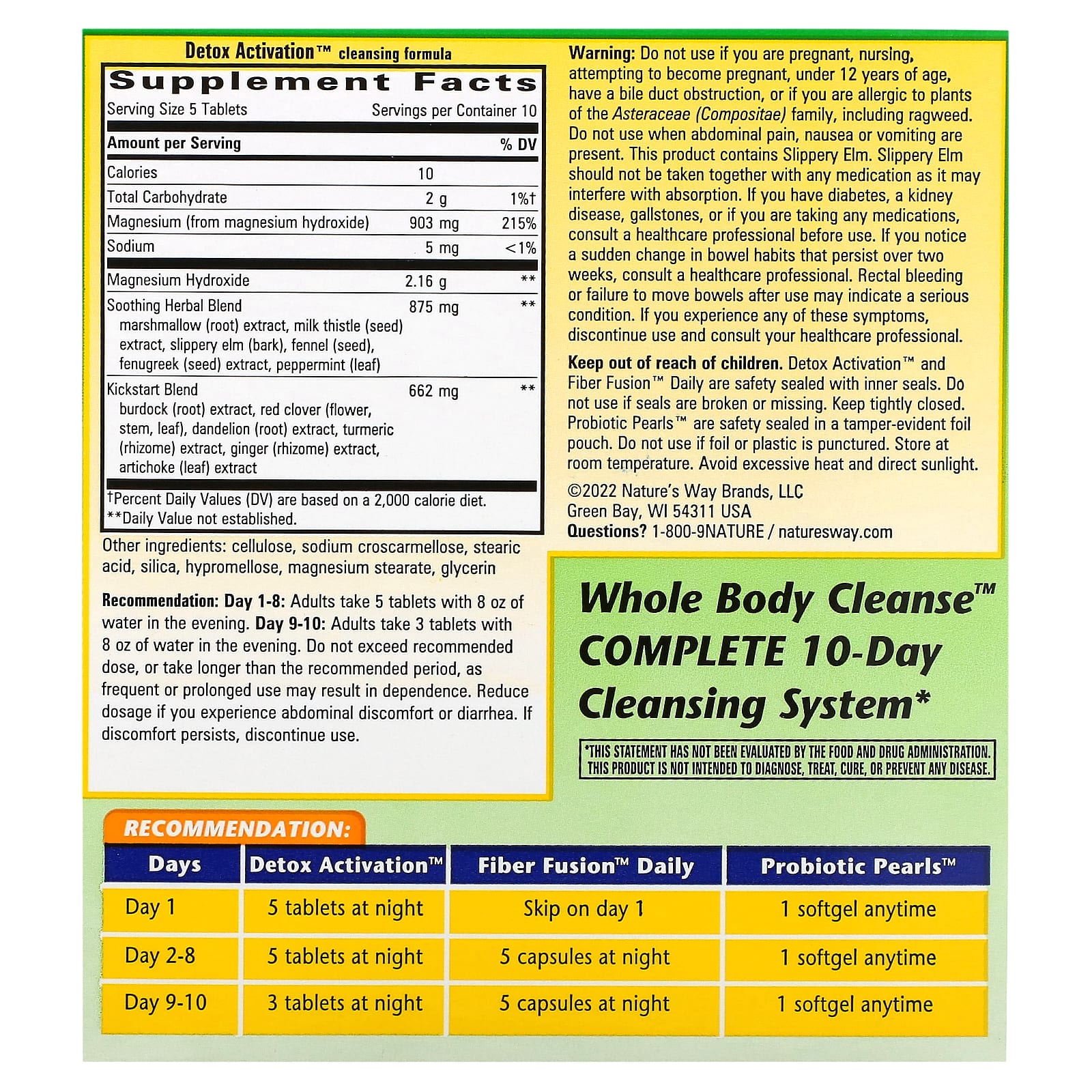 Nature’s Way, Whole Body Cleansing System, 3 Part Program See Box for Details UPC 763948084500 | HiLife Vitamins