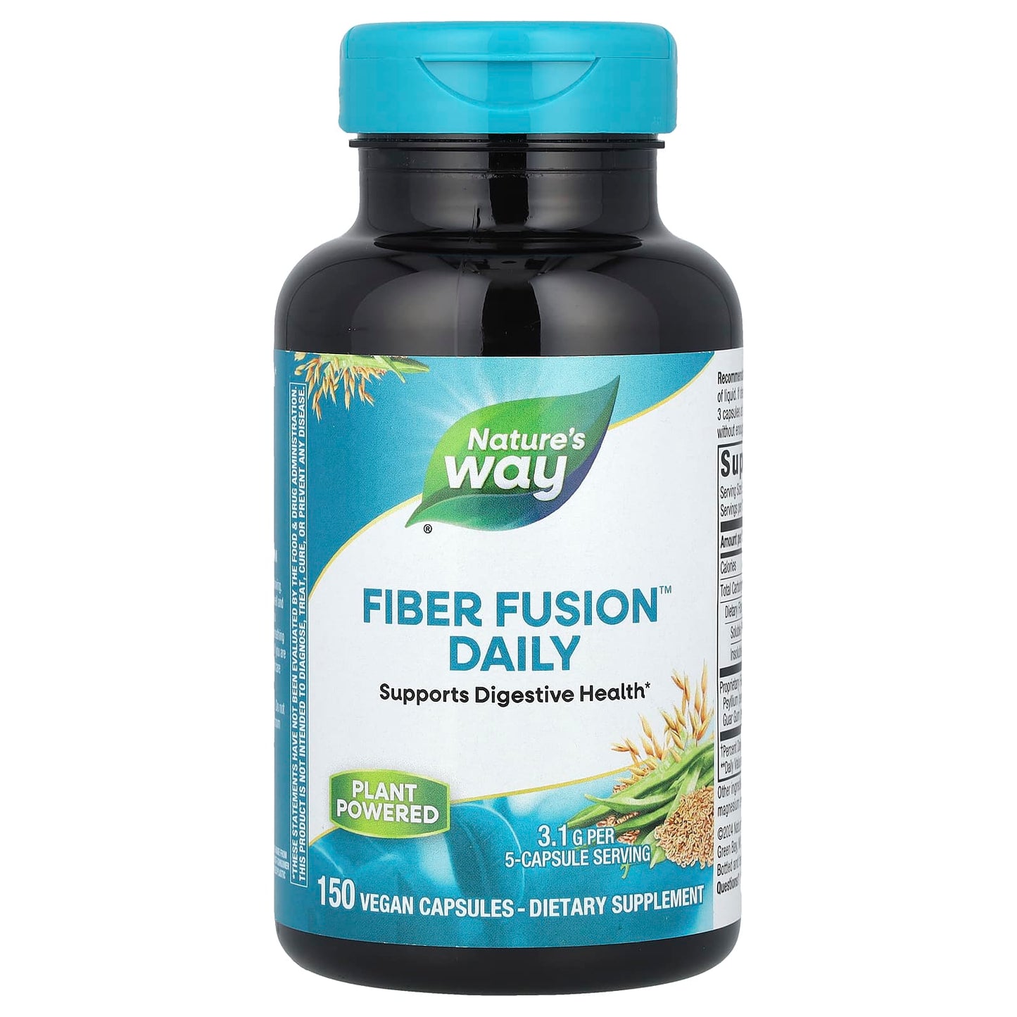Nature’s Way, Fiber Fusion™ Daily, 3.1 g, 150 Vegan Capsules UPC 763948084524 | Hilife Vitamins