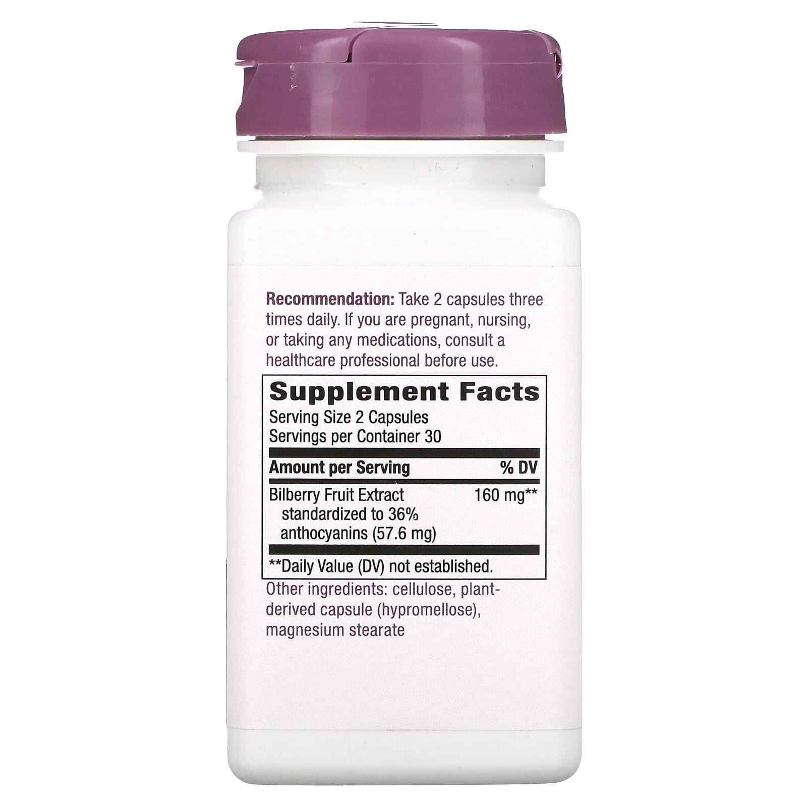 Nature’s Way, Bilberry EXTRACT caps 80 mg, 60 Vegetarian Capsules UPC 763948085866 | HiLife Vitamins