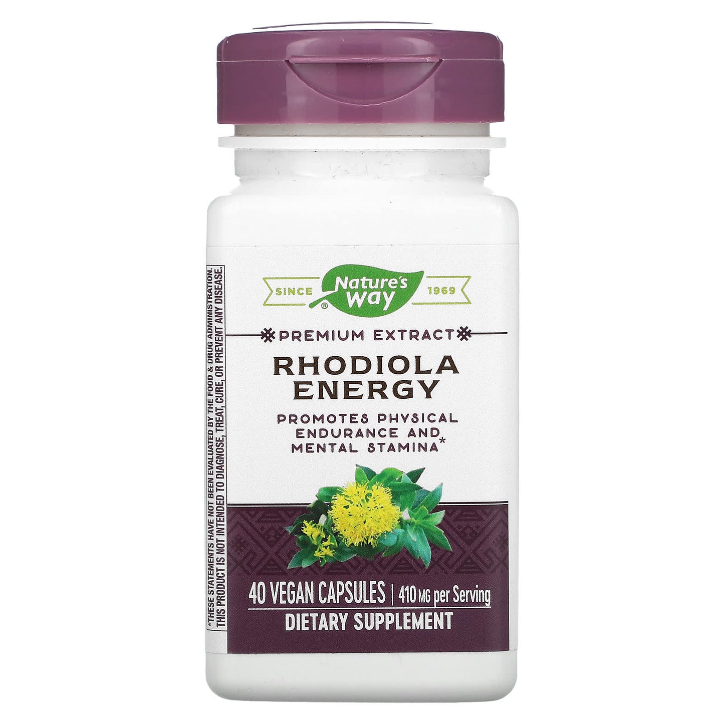 Nature’s Way, Rhodiola, 40 Vegan Capsules UPC 763948089345 | HiLife Vitamins