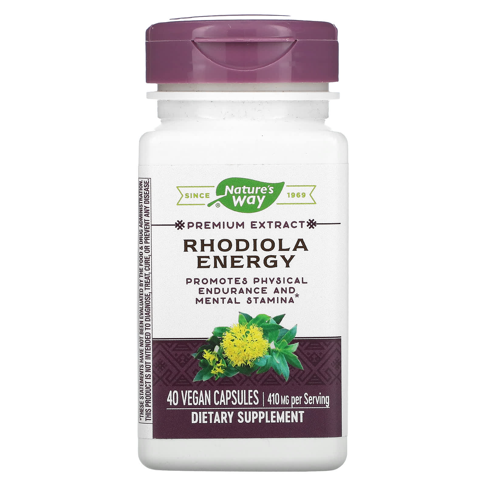 Nature’s Way, Rhodiola, 40 Vegan Capsules UPC 763948089345 | HiLife Vitamins