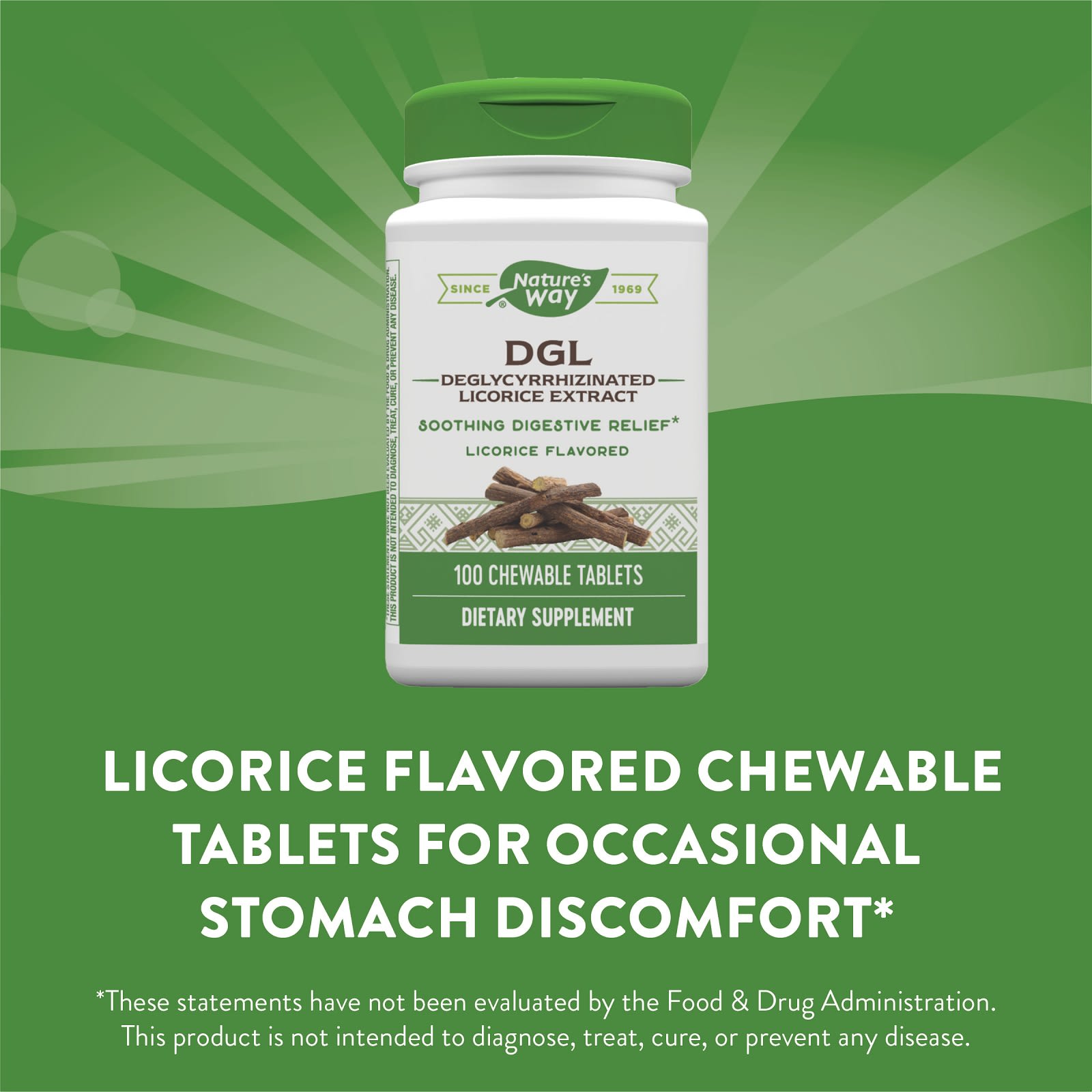 Nature’s Way, Dgl Chew, 100 Tablets UPC 763948090013 | Hilife Vitamins