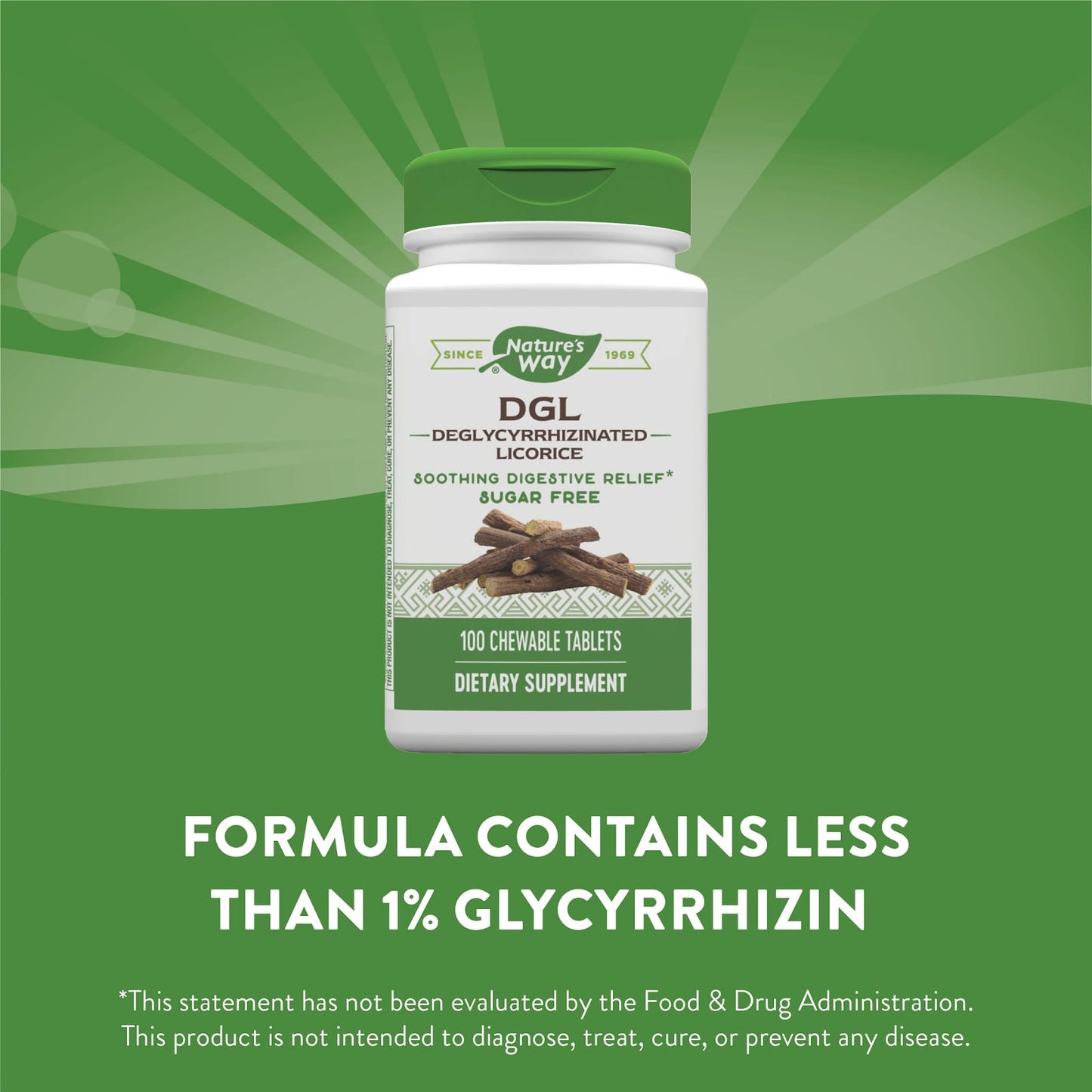 Nature’s Way, Dgl-Ff No Sugar Or Fructose Chew, 100 Tablets UPC 763948090211 | Hilife Vitamins