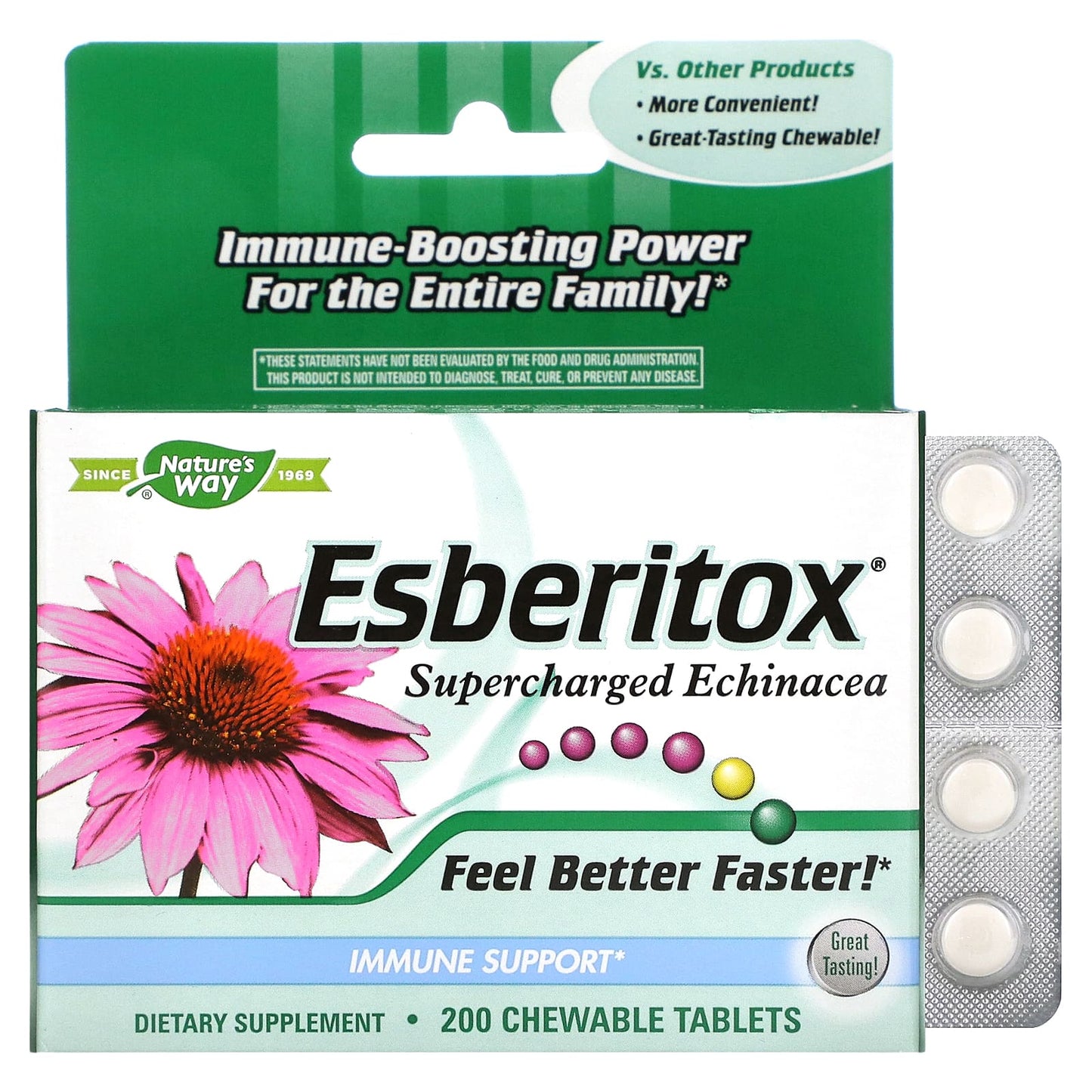 Nature’s Way, ESBERITOX BLISTER PACK chew, 200 Tablets UPC 763948099528 | HiLife Vitamins