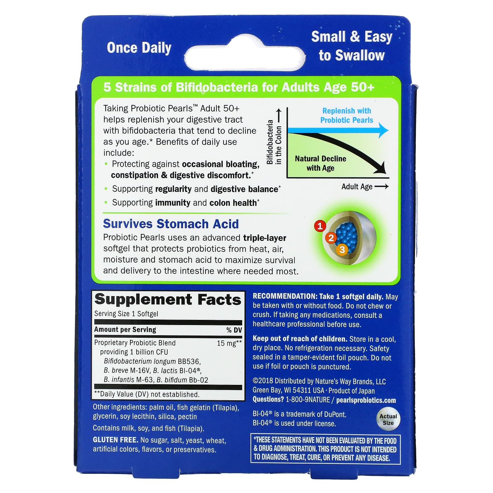 Nature’s Way, pearls adult 50+, 30 Softgels UPC 763948105106 | Hilife Vitamins