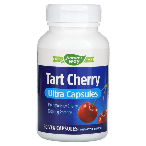 Nature’s Way, Tart Cherry, Ultra Capsules, 1,200 mg, 90 Veg Capsules - 763948564453 | Hilife Vitamins