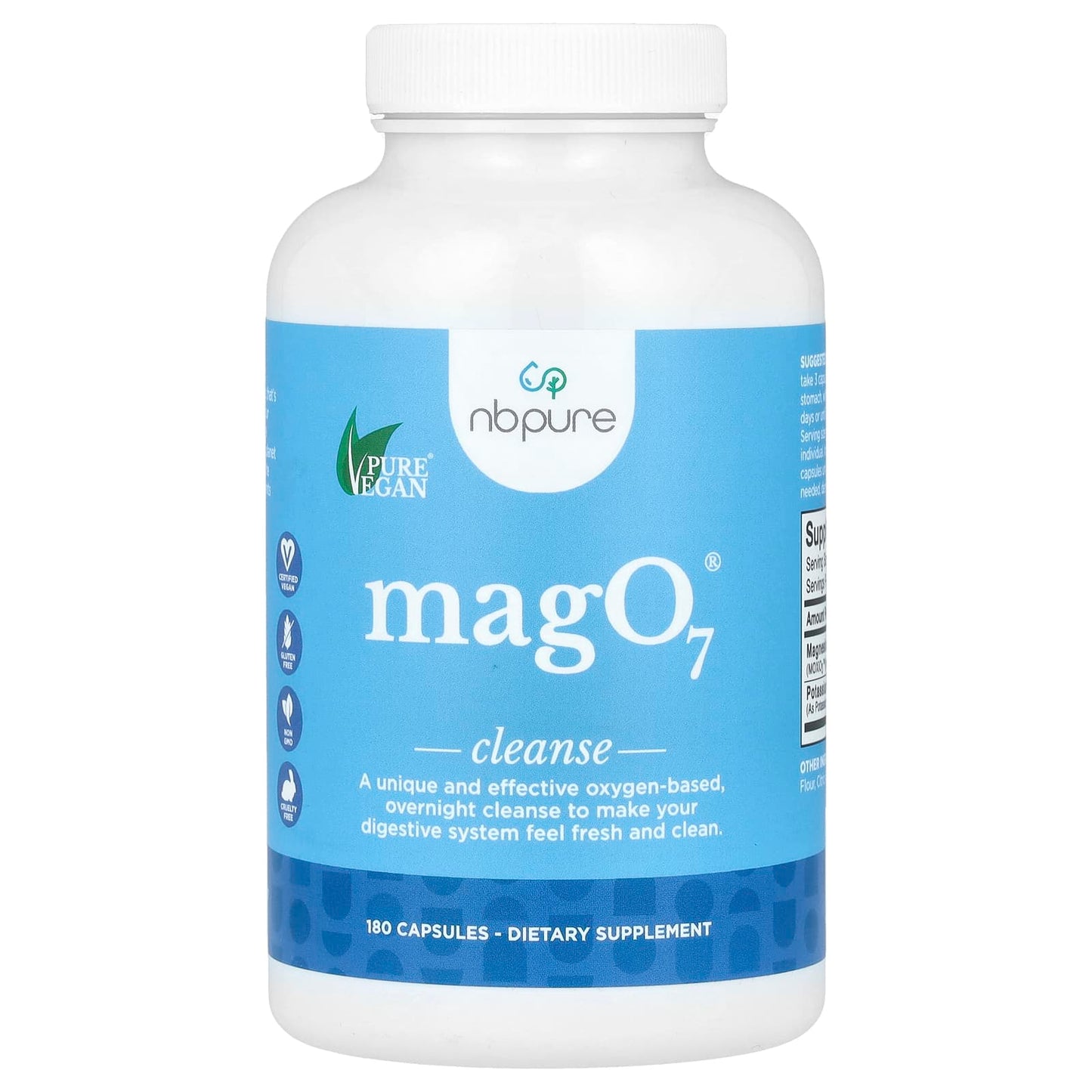 NB Pure, MagO7®, Cleanse, 180 Capsules UPC 013886030207 | Hilife Vitamins