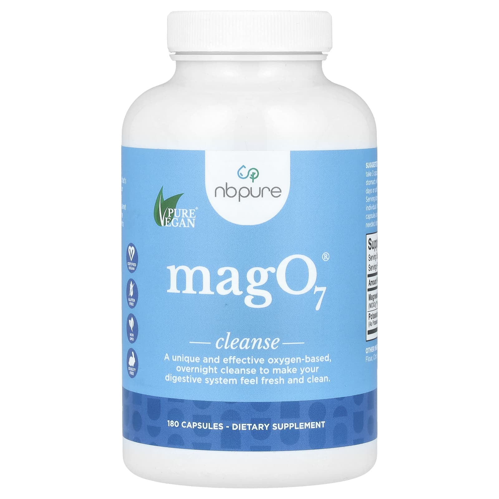 NB Pure, MagO7®, Cleanse, 180 Capsules UPC 013886030207 | Hilife Vitamins