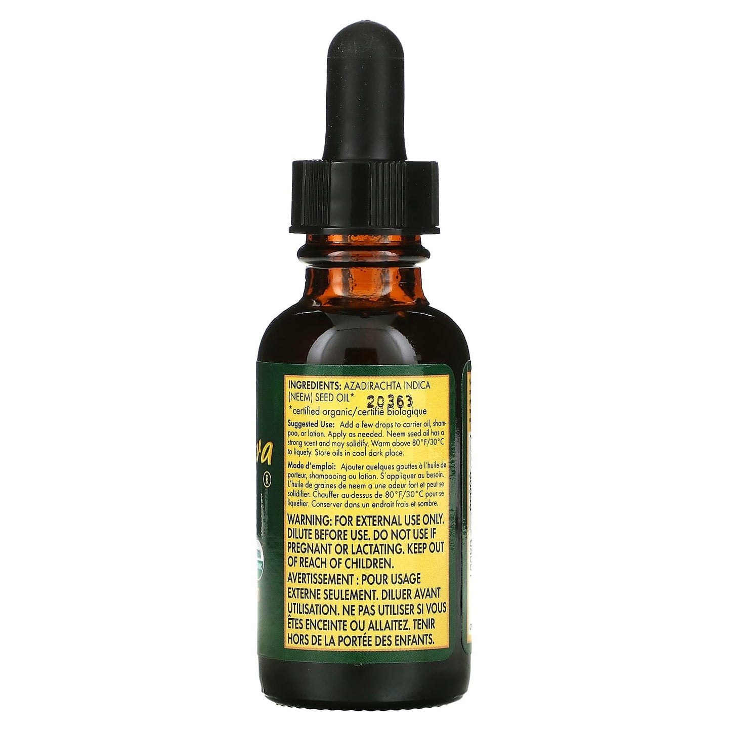 Neemaura, Neem Seed Topical Oil, 1 Oz UPC 786648080016 | Hilife Vitamins