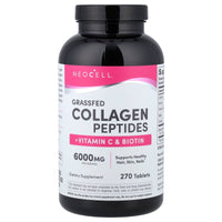 NeoCell, Grassfed Collagen Peptides + Vitamin C & Biotin, 270 Tablets UPC 016185132627 | HiLife Vitamins