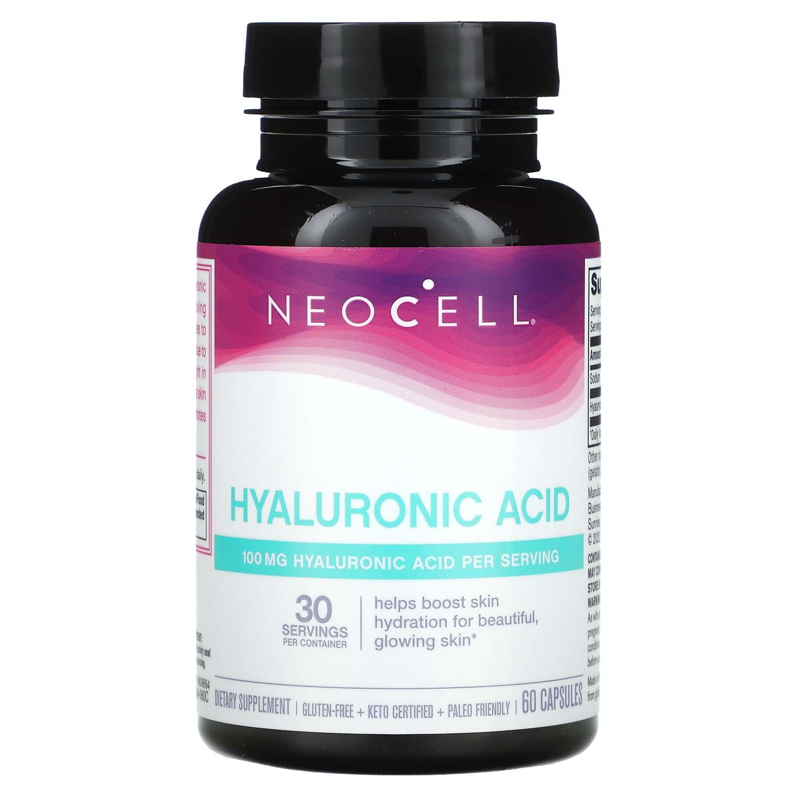 Neocell Laboratories, Hyaluronic Acid, 100 mg, 60 Capsules UPC 016185096646 | HiLife Vitamins