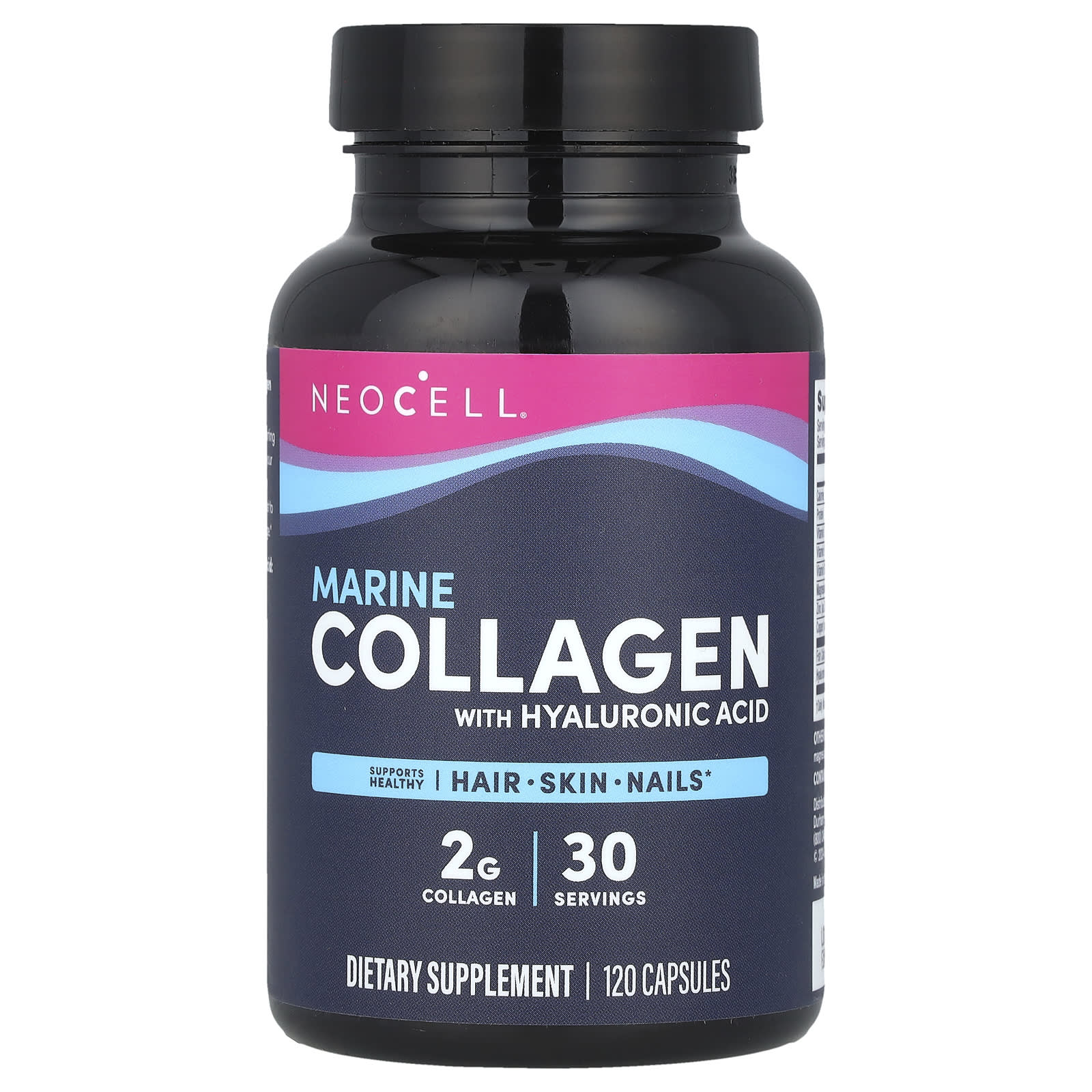 Neocell Laboratories, Marine Collagen With Hyaluronic Acid, 120 Capsules UPC 016185129009 | HiLife Vitamins
