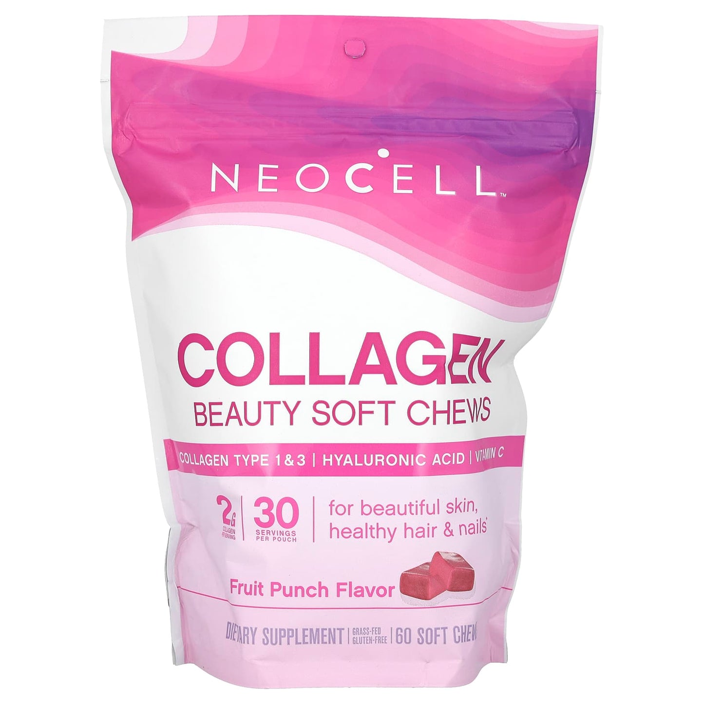 Neocell Laboratories, Collagen Beauty Soft Chews, Fruit Punch, 2 g, 60 Soft Chews UPC 016185129399 | HiLife Vitamins