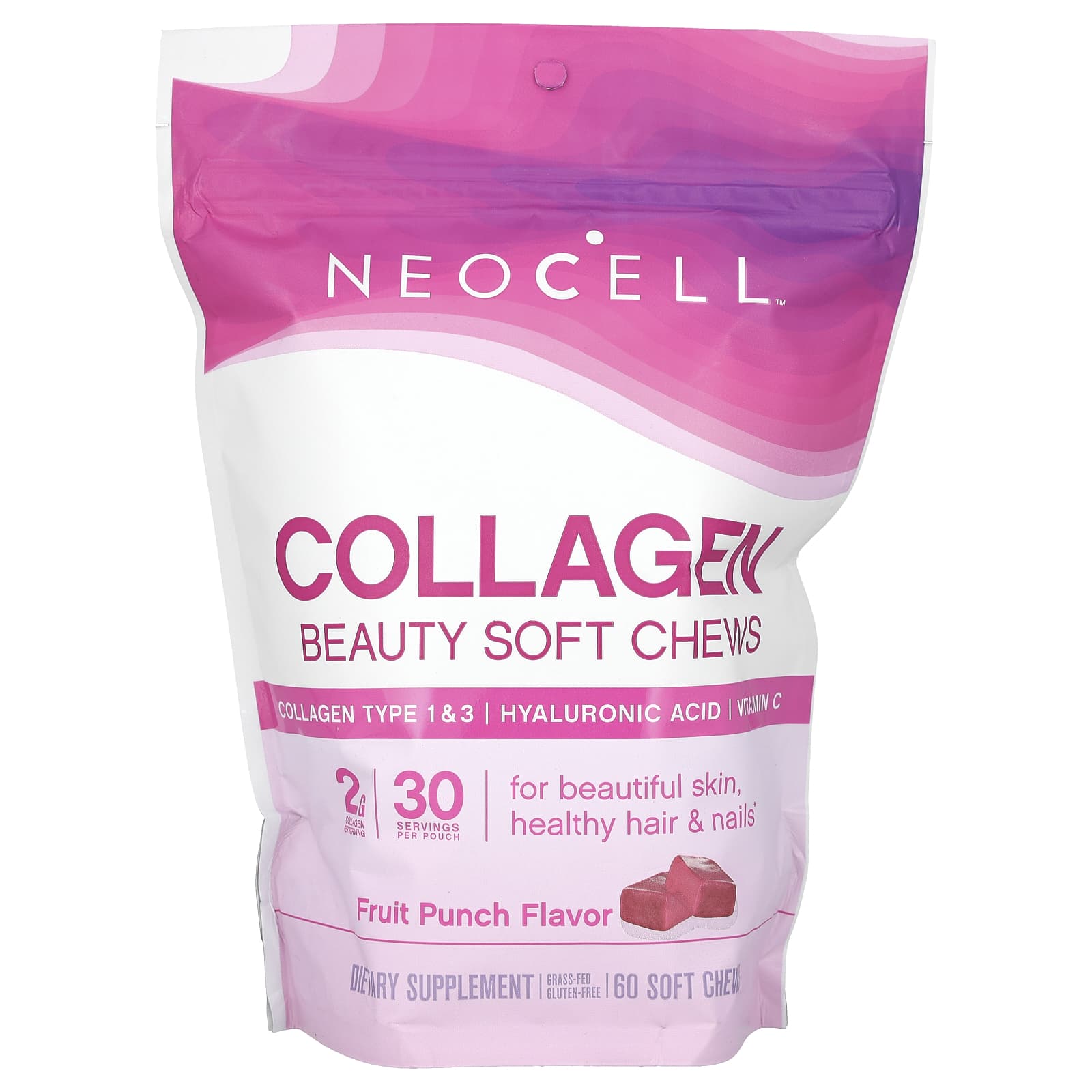 Neocell Laboratories, Collagen Beauty Soft Chews, Fruit Punch, 2 g, 60 Soft Chews UPC 016185129399 | HiLife Vitamins