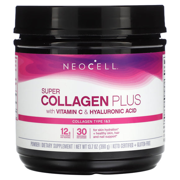 Neocell Laboratories, Super Collagen Plus with Vitamin C & Hyaluronic Acid, 13.7 oz (390 g) - 016185132559 | Hilife Vitamins