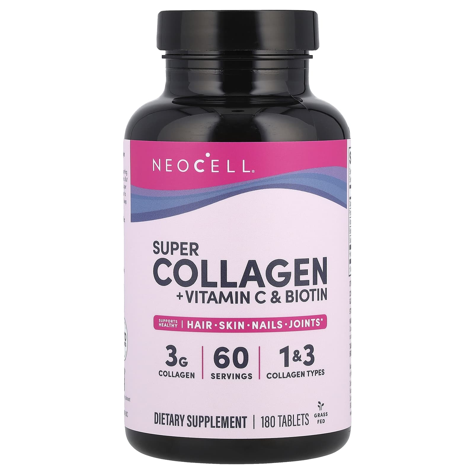 Neocell Laboratories, Super Collagen + Vitamin C & Biotin, 180 Tablets UPC 016185132603 | HiLife Vitamins