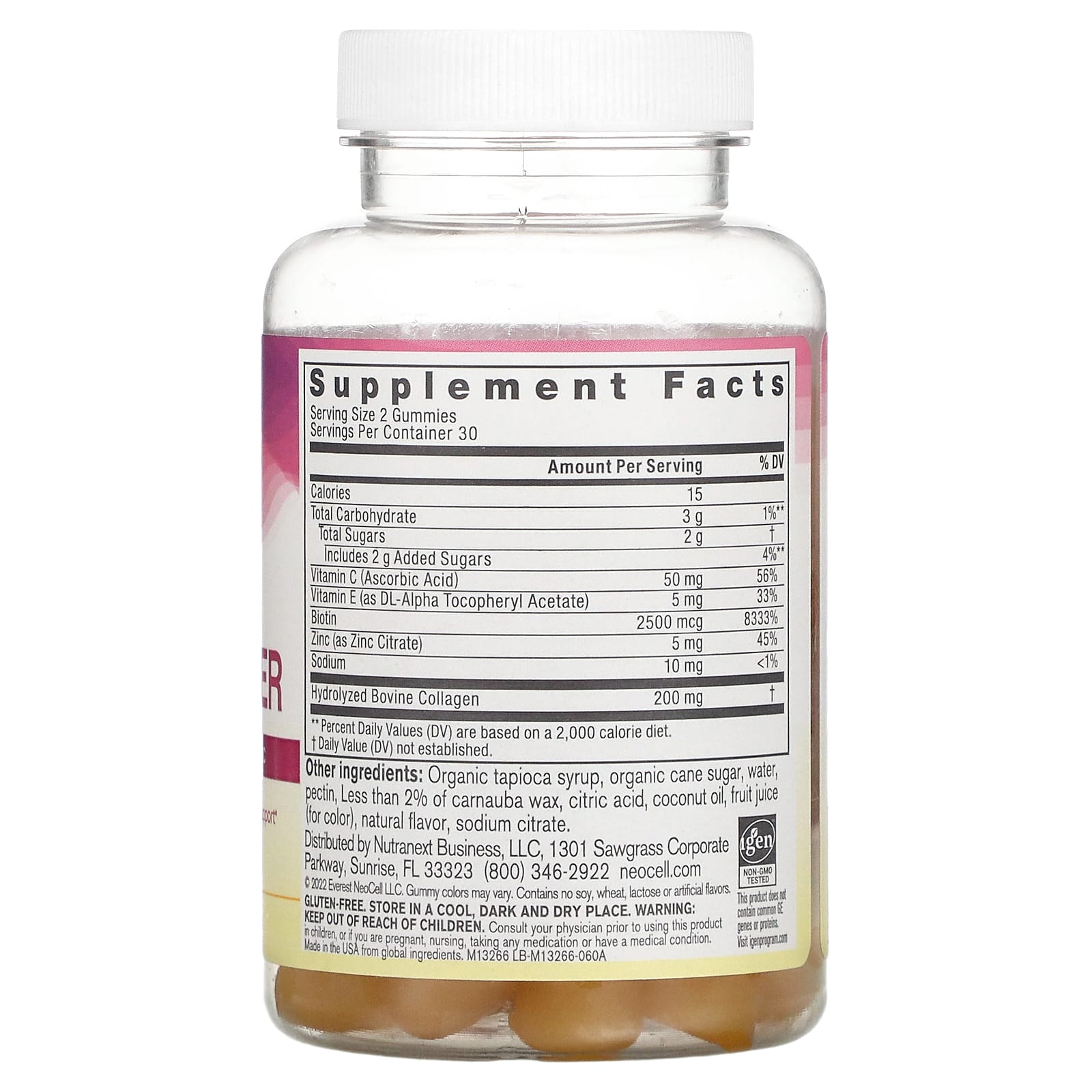 Neocell Laboratories, Hair, Skin & Nails Beauty Builder, Lemon, 60 Gummies UPC 016185132665 | HiLife Vitamins