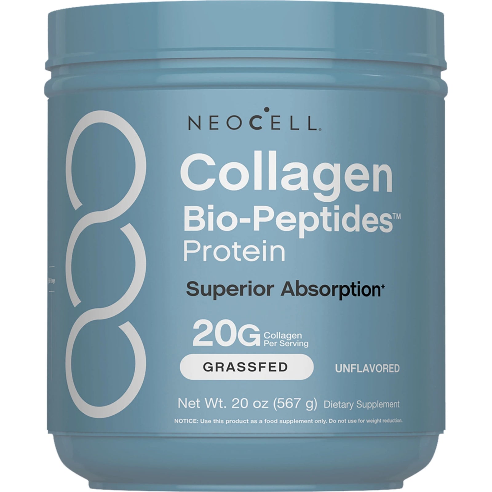 NeoCell, Collagen, Bio-Peptides Protein Unflavored, 20 oz (567 g) UPC 850068585014 | HiLife Vitamins