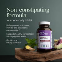 New Chapter, Fermented Iron Complex, 90 Vegertarian Tablets UPC 727783903570 | Hilife Vitamins