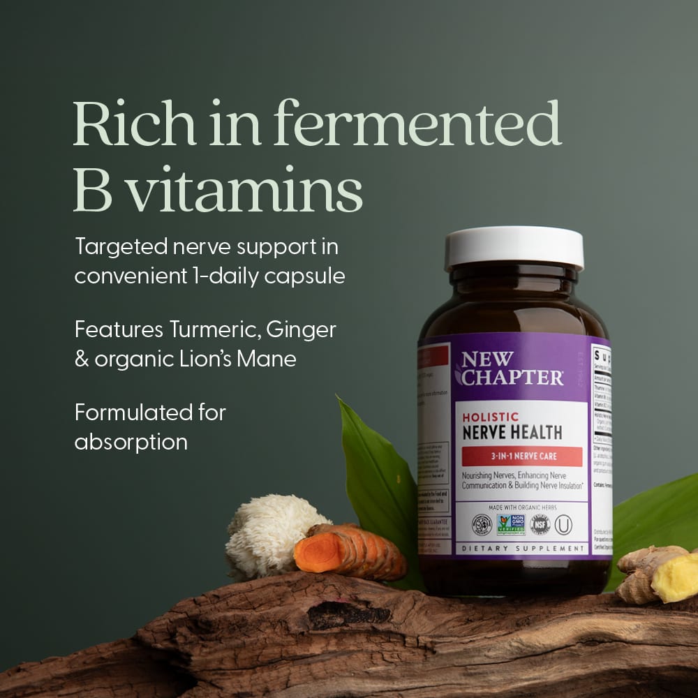 New Chapter, Holistic Nerve Health, 30 Capsules UPC 727783903662 | HiLife Vitamins