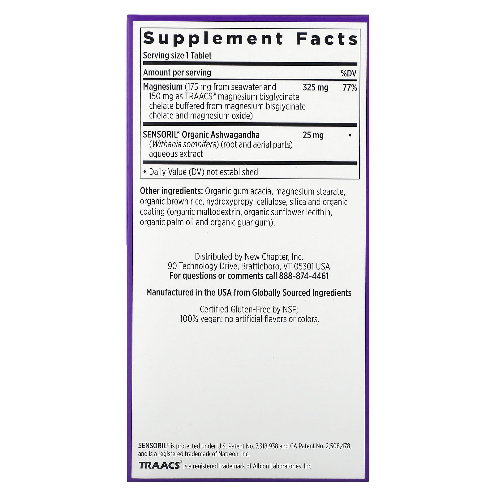 New Chapter, Magnesium + Ashwagandha, 90 Vegan Tablets UPC 727783904041 | HiLife Vitamins