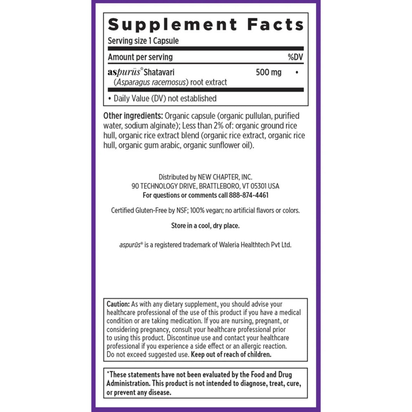 New Chapter, Shatavari Force™, 30 Capsules UPC 727783904584 | HiLife Vitamins