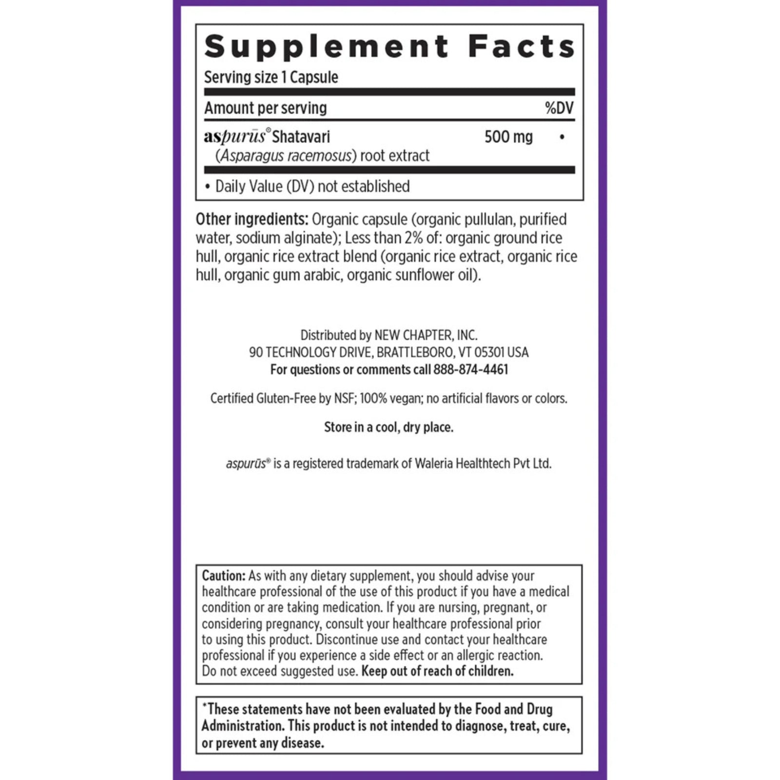 New Chapter, Shatavari Force™, 30 Capsules UPC 727783904584 | HiLife Vitamins