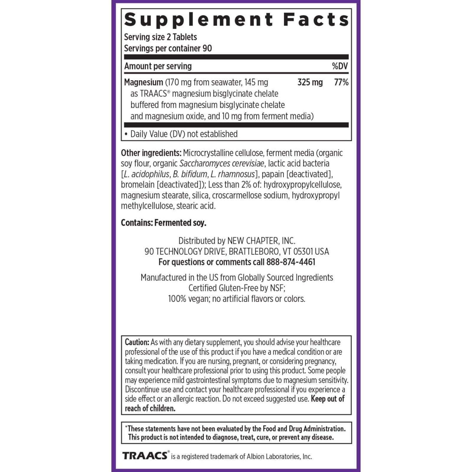 New Chapter, Magnesium Complex, 180 Vegan Tablets UPC 727783904607 | HiLife Vitamins