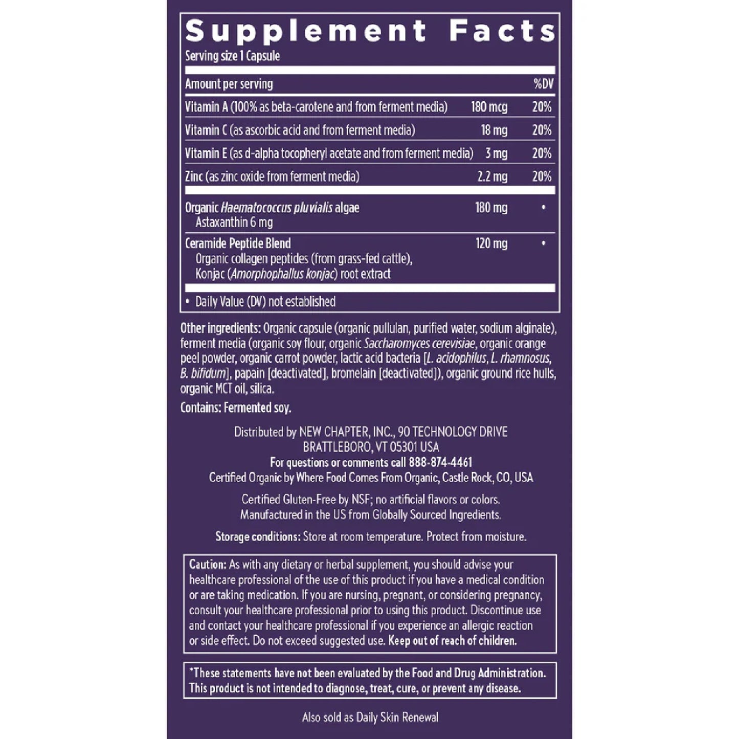 New Chapter, Skin Barrier Boost, 30 Capsules UPC 727783904645 | Hilife Vitamins
