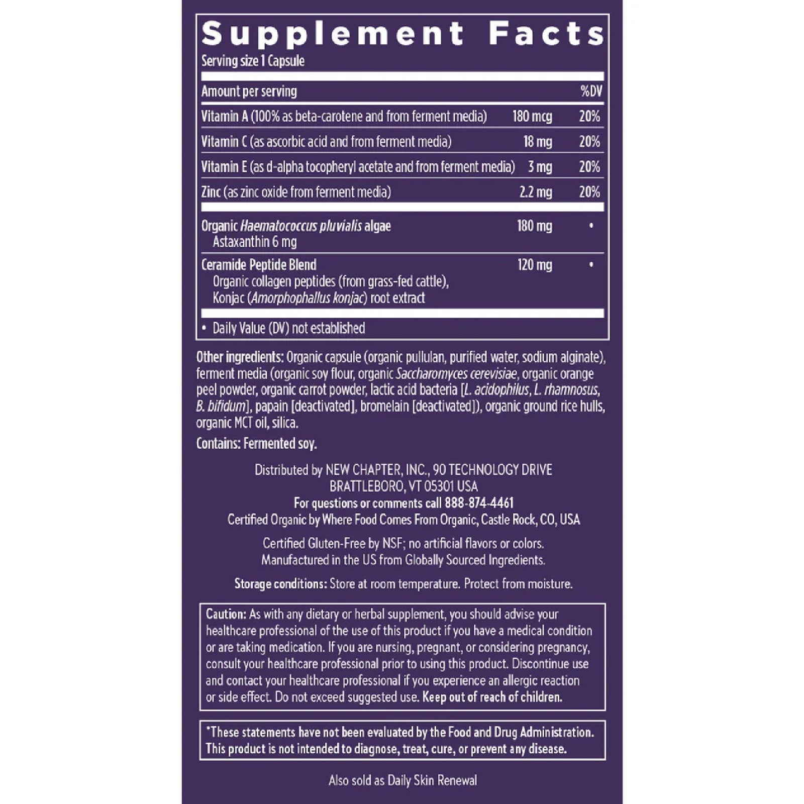New Chapter, Skin Barrier Boost, 30 Capsules UPC 727783904645 | Hilife Vitamins